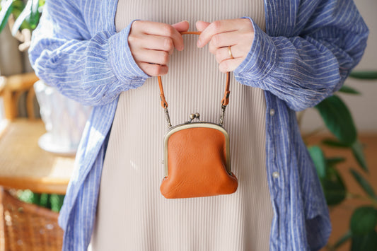 新作：とてもキュートながま口ミニトート出来上がりました