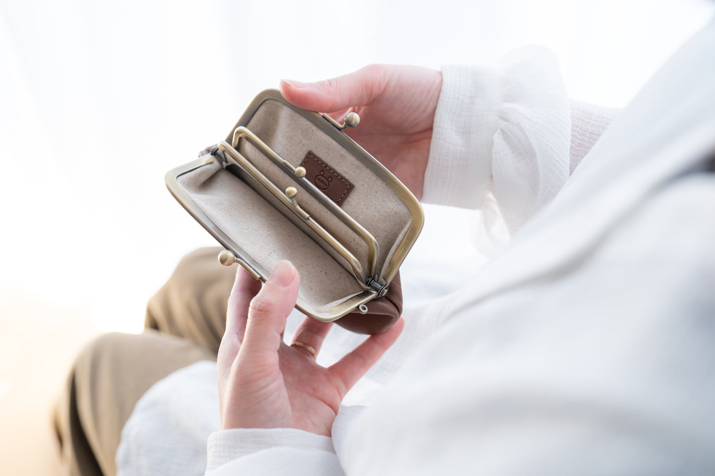 【ふたえがま口ポーチ】cuwatto-futae