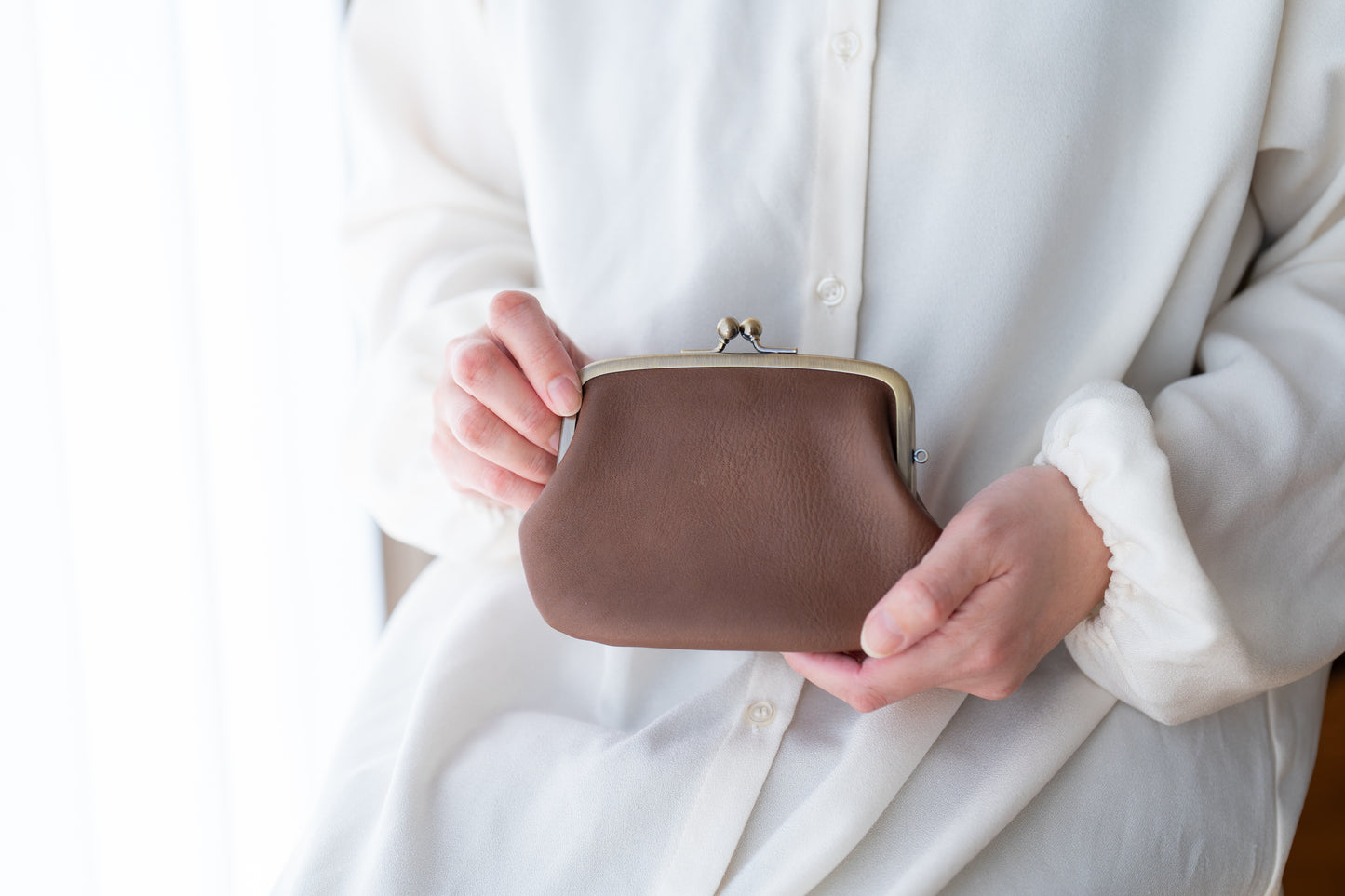 【ふたえがま口ポーチ】cuwatto-futae